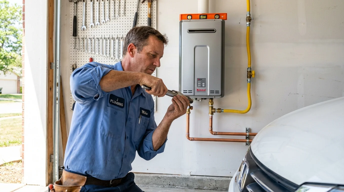 Tankless water heater installation by a Johns Plumbing LLC plumber in Jesup